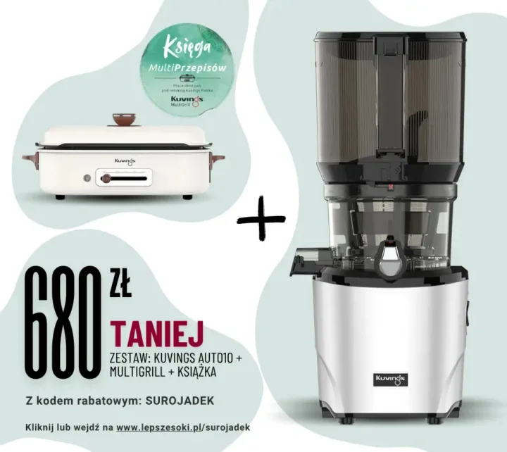 Z kodem rabatowym Surojadek wyciskarka Kuvings Auto10 w promocji i niższej cenie