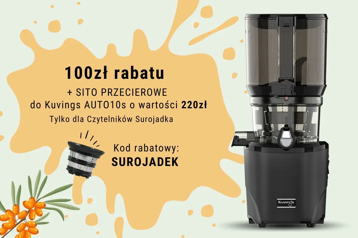 skorzystaj z promocji na wyciskarkę Kuvings Auto10s z moim kodem rabatowym: Surojadek