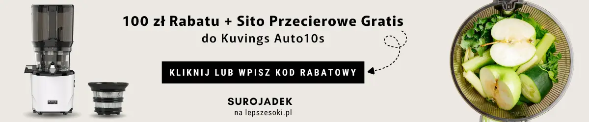 Kod rabatowy na wyciskarkę Kuvings Auto10 i inne modele wyciskarek Kuvings